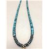 Image 5 : High-grade Turquoise Pendant on a Disk Bead Necklace
