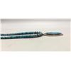 Image 8 : High-grade Turquoise Pendant on a Disk Bead Necklace