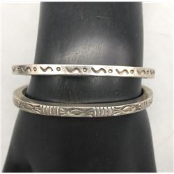 Two Sterling Silver Cuff Bracelets