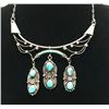 Image 12 : Unique Turquoise and Sterling Silver Necklace