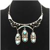Image 13 : Unique Turquoise and Sterling Silver Necklace