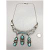 Image 3 : Unique Turquoise and Sterling Silver Necklace