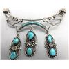 Image 6 : Unique Turquoise and Sterling Silver Necklace