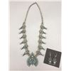 Image 2 : Zuni Needlepoint Turquoise Squash Blossom Necklace Set