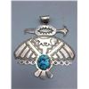 Image 2 : Large and Unique Thunderbird Turquoise Pendant
