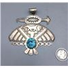 Image 3 : Large and Unique Thunderbird Turquoise Pendant