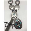 Image 1 : Sterling Silver and Turquoise Concho Belt
