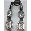 Image 6 : Sterling Silver and Turquoise Concho Belt