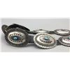 Image 8 : Sterling Silver and Turquoise Concho Belt