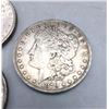 Image 4 : Five Morgan Silver Dollars