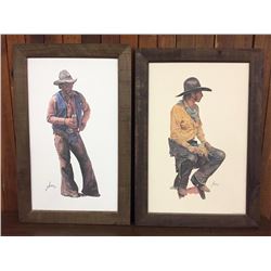 Two Coors Cowboy Prints by Snidow
