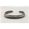 Image 1 : Triangular Hand Stamped Coin Silver Bracelet