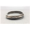 Image 3 : Triangular Hand Stamped Coin Silver Bracelet