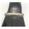 Image 7 : Triangular Hand Stamped Coin Silver Bracelet
