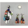 Image 2 : Multi-Stone Pendant and Earrings