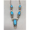Image 1 : Turquoise and Sterling Silver Necklace by Roie Jacque