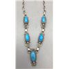 Image 2 : Turquoise and Sterling Silver Necklace by Roie Jacque