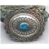 Image 2 : Two Sterling Silver and Turquoise Buckles