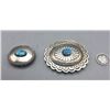 Image 4 : Two Sterling Silver and Turquoise Buckles