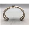 Image 5 : Sand Cast Bracelet with a Beautiful Turquoise Cabochon