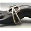 Image 8 : Sand Cast Bracelet with a Beautiful Turquoise Cabochon