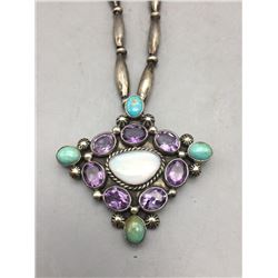 Turquoise and Amethyst Necklace