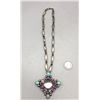 Image 3 : Turquoise and Amethyst Necklace