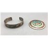 Image 2 : Vintage Chip Inlay Bracelet and Pin