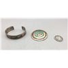 Image 3 : Vintage Chip Inlay Bracelet and Pin