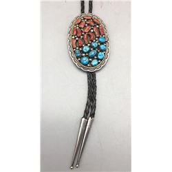 Coral and Turquoise Cluster Bolo