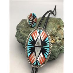 Zuni Inlay Bolo and Ring