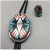 Image 3 : Zuni Inlay Bolo and Ring