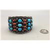 Image 6 : Turquoise and Coral CLuster Bracelet
