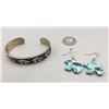 Image 2 : Hopi Bear Bracelet and Turquoise Bear Earrings