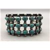 Image 1 : Three Row Turquoise Cluster Bracelet