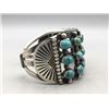 Image 3 : Three Row Turquoise Cluster Bracelet