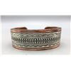 Image 1 : Heavy Sterling Silver and Copper Bracelet by Nez