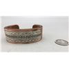 Image 2 : Heavy Sterling Silver and Copper Bracelet by Nez