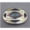 Image 2 : Zuni Inlay Belt Buckle by Charlotte Dishta