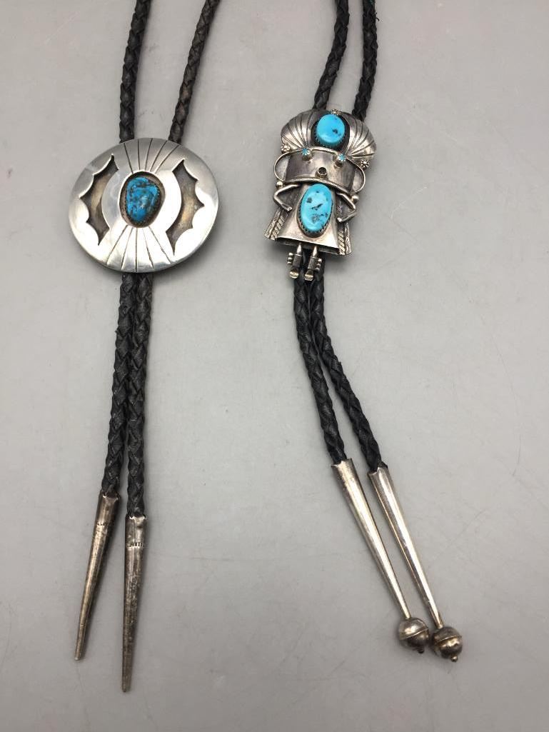 Two Vintage Bolo Ties