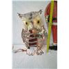 Image 2 : Qty 3 Large Holiday Decor: Santa, Reindeer & Lighted Owl