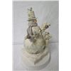 Image 8 : Jim Shore White Woodland Snowman Figurine w/ Birds & Animals (Retail $99)