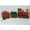 Image 2 : Lighted Locomotive Train w/ Car & Caboose, 20" Ht
