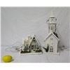 Image 1 : Bethany Lowe Designs Decorated House Figurines & Lighted Holiday Church