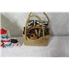 Image 8 : Qty 14 Snowman Ornaments, Santa 'Believe in Magic' Mailbox, Basket, etc