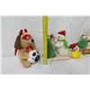 Image 8 : Qty 4 Holiday Decor: Plush Dog, 2 Snowman Figurines & Snoopy