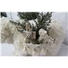 Image 11 : Furry Polar Bear w/ 2 Saddle Bags with Toys, Animals & Pine 13" Ht.