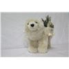 Image 16 : Furry Polar Bear w/ 2 Saddle Bags with Toys, Animals & Pine 13" Ht.