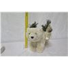 Image 17 : Furry Polar Bear w/ 2 Saddle Bags with Toys, Animals & Pine 13" Ht.