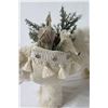 Image 9 : Furry Polar Bear w/ 2 Saddle Bags with Toys, Animals & Pine 13" Ht.
